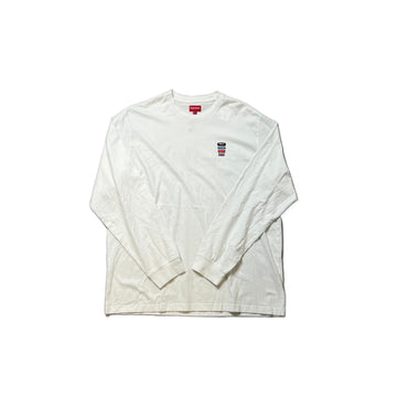 White Supreme Long Sleeve Tee - XL