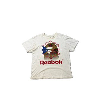 White A Bathing Ape (BAPE) x Reebok Tee - L