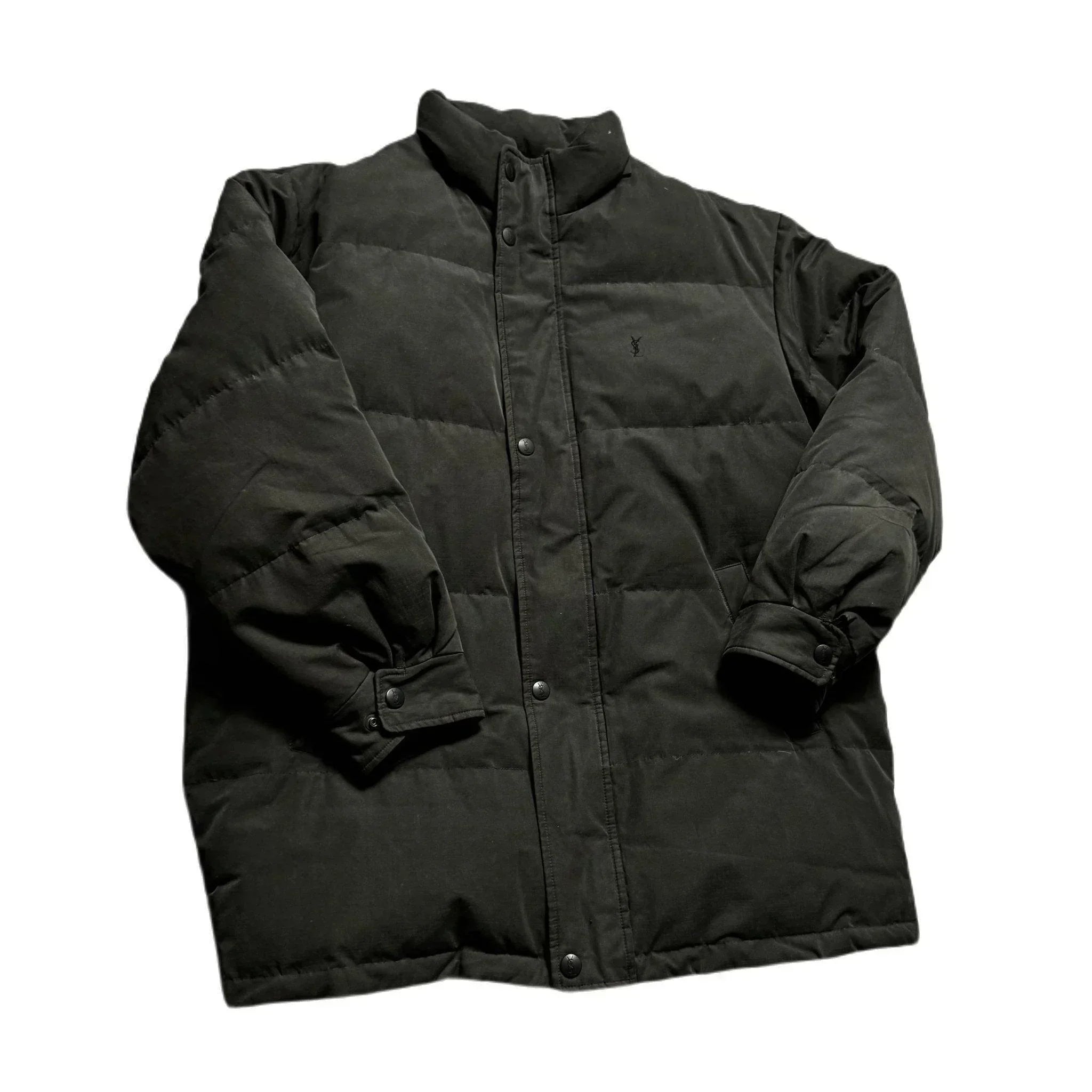 Vintage 90s Grey YSL Coat - XL