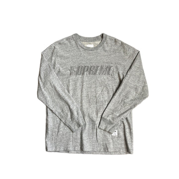 Grey Supreme Long Sleeve Tee - L