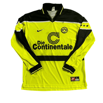 1997 - 98 Borussia Dortmund Home Long Sleeve Shirt - L