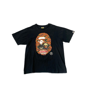 Black A Bathing Ape (BAPE) x Detective Conan Tee - L
