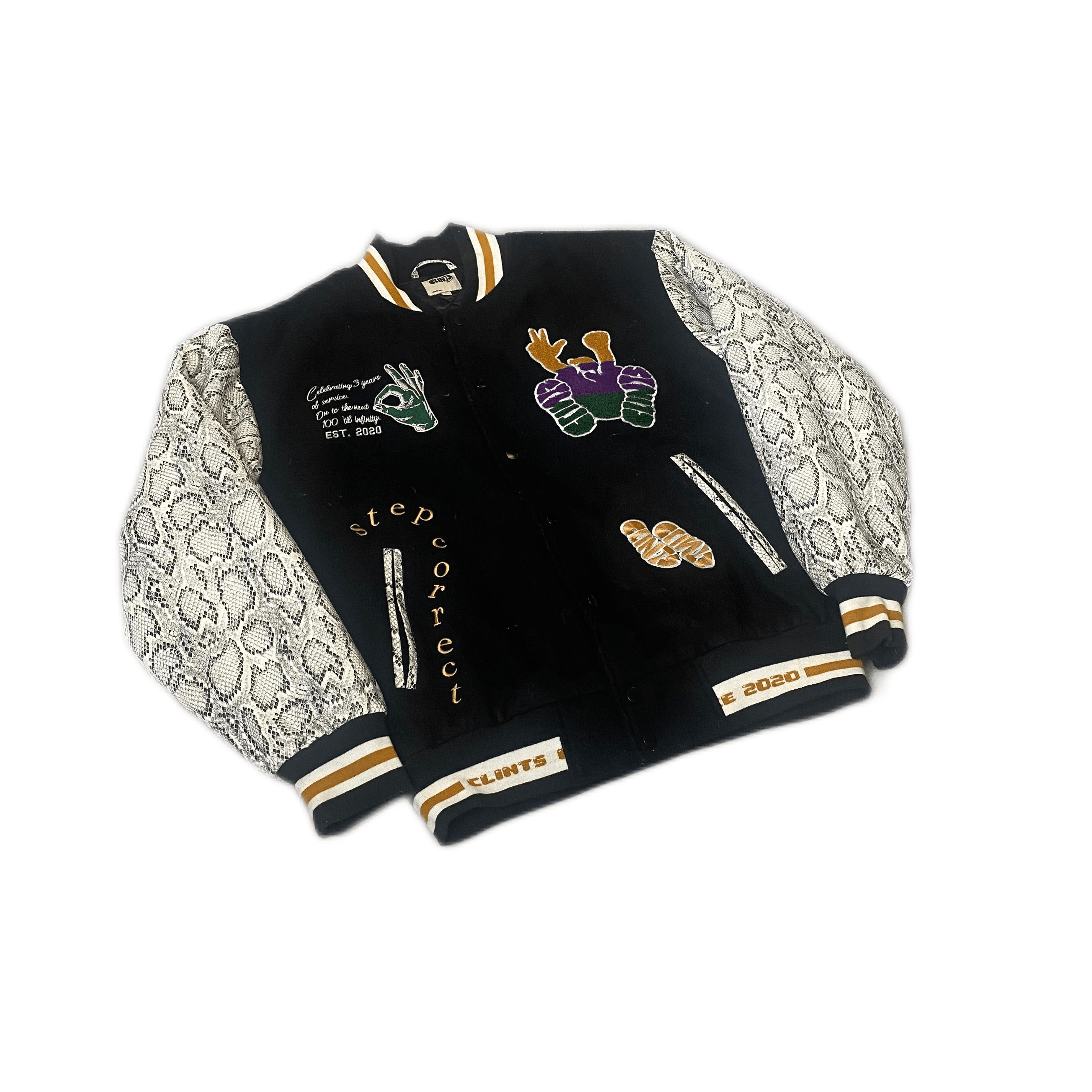 Black Clint's 3 Year Anniversary Varisity Jacket - S