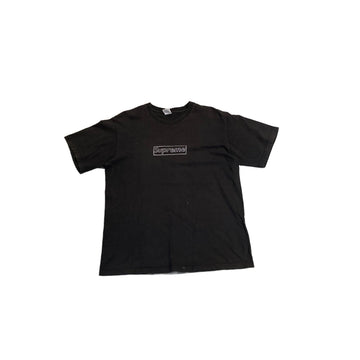 Black Supreme KAWS Box Logo Tee - L