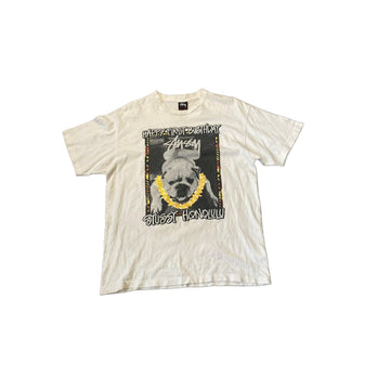 White Stussy Tee - L