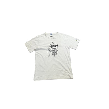 White Stussy Tee - L