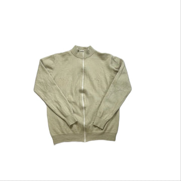 Cream Stussy Full Zip Jacket - L (Recommended Size- S)