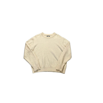 Cream Stussy Knitted Sweatshirt - L