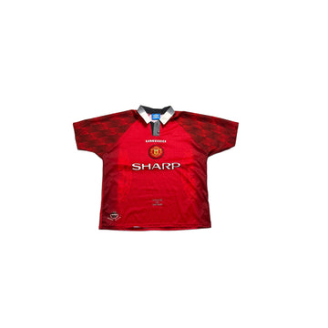 1996 - 98 Manchester United Home Shirt - L