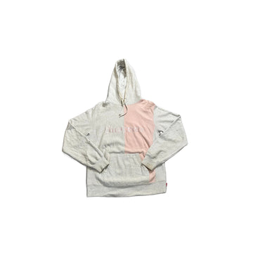 Grey + Pink Supreme Hoodie - M