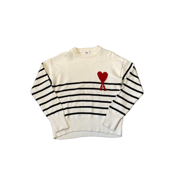 White Ami Knitted Sweatshirt - L
