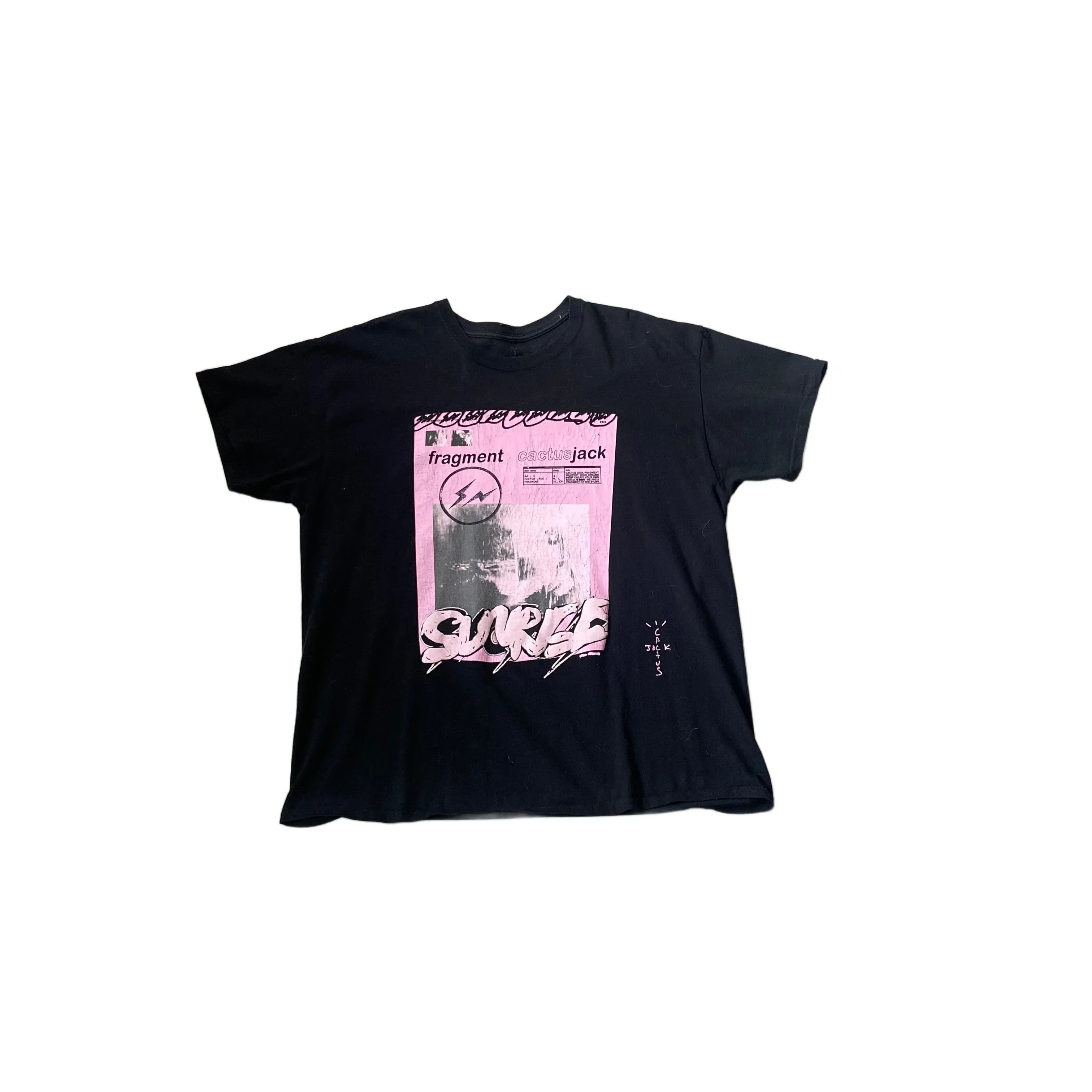 Black Travis Scott x Fragment Tee - L