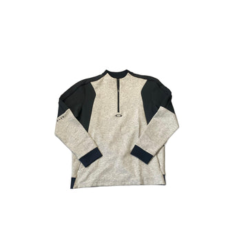Grey + Black Oakley 1/4 Zip Sweatshirt - M