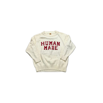 White Human Made Knitted Sweatshirt - M