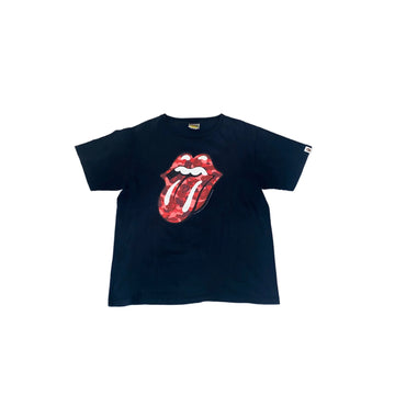 Black A Bathing Ape (BAPE) Rolling Stones Tee - L