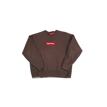 Brown Supreme Box Logo Sweatshirt - S