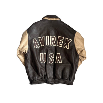 Vintage Brown Avirex Leather Jacket - XL