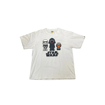 White A Bathing Ape (BAPE) x Star Wars Tee - XXL