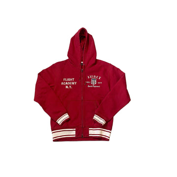 Red Avirex Zip Up Hoodie - L