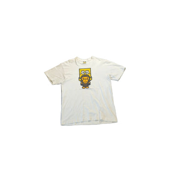 White A Bathing Ape (BAPE) x Spongebob Tee - L