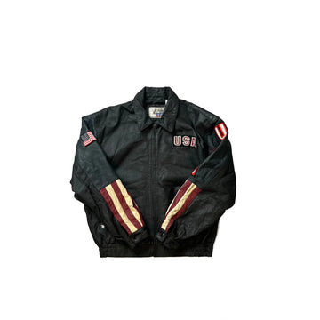 Vintage Black USA Leather Jacket - M