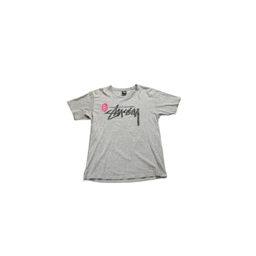 Grey Stussy x A Bathing Ape (BAPE) Tee - M