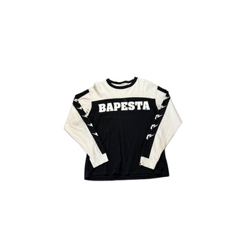 Black + White A Bathing Ape (BAPE) Long Sleeve Tee - L