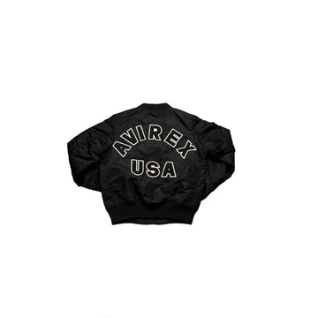 Black Avirex Bomber Jacket - XS