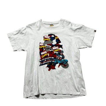 White A Bathing Ape (BAPE) x Marvel Comics Tee - XL
