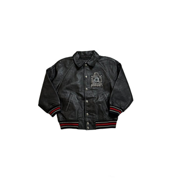 Black Avirex Leather Jacket - XS