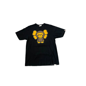 Black A Bathing Ape (BAPE) x KAWS Tee - L