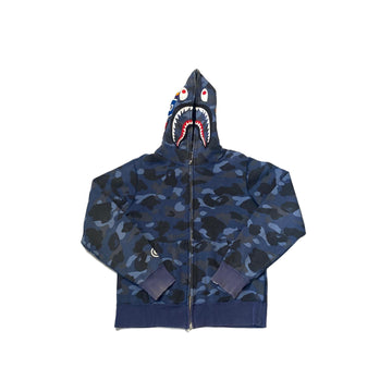 Blue A Bathing Ape (BAPE) Shark Hoodie - L