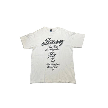 White Stussy Tee - L