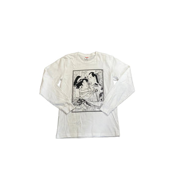 White Supreme Long Sleeve Tee - M