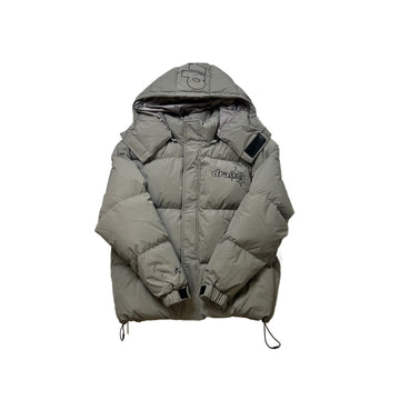 Brand New Grey Drama Call Puffer Coat - S