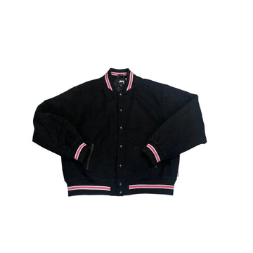Black Stussy Varsity Jacket - XL