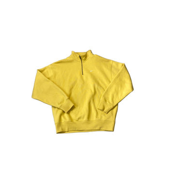 Yellow Nike 1/4 Zip Sweatshirt - M