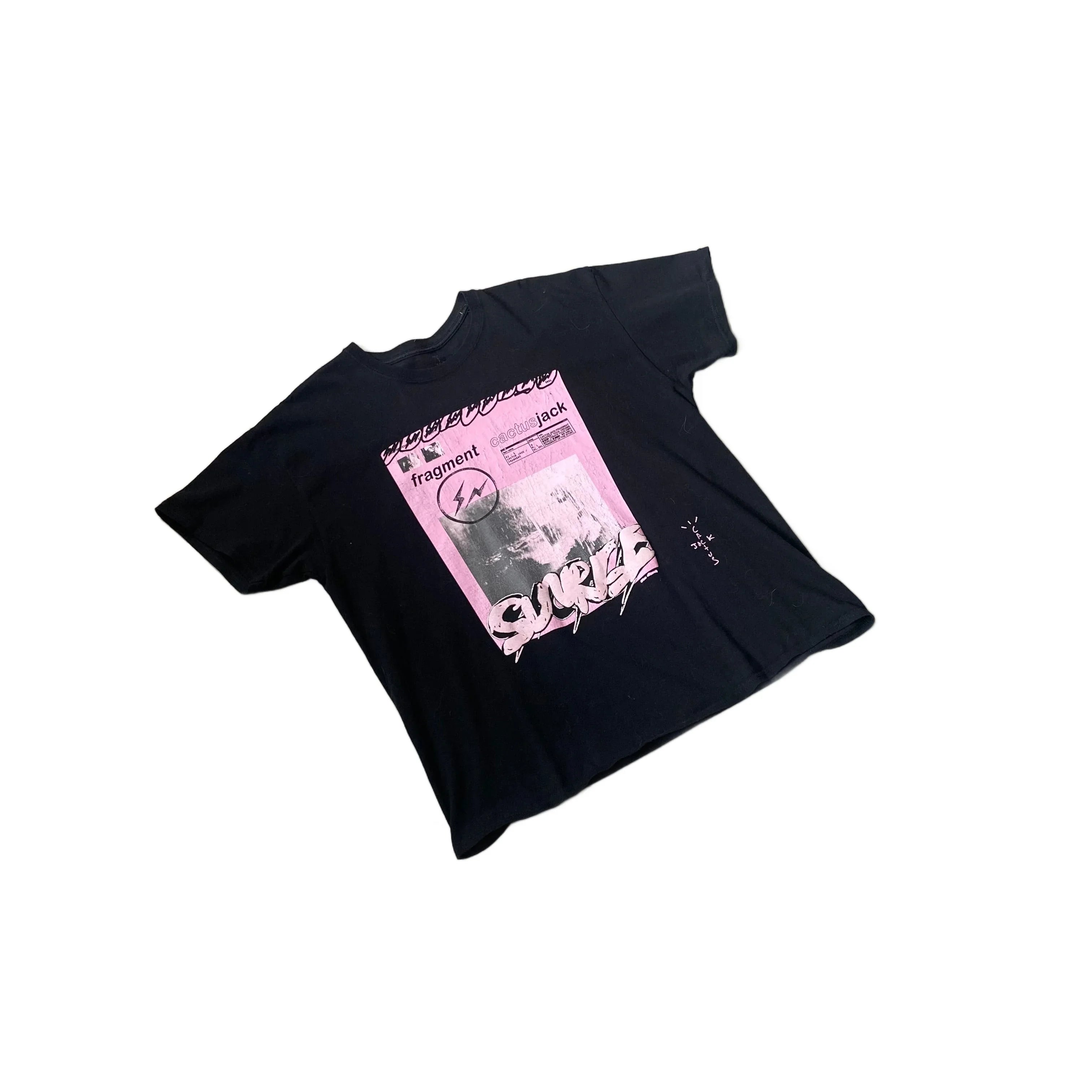 Black Travis Scott x Fragment Tee - L