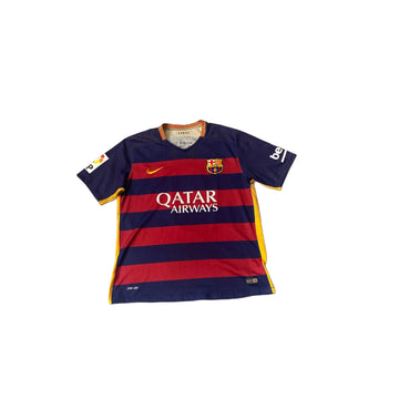 2015 - 16 Barcelona Home ‘Suarez’ Shirt - L
