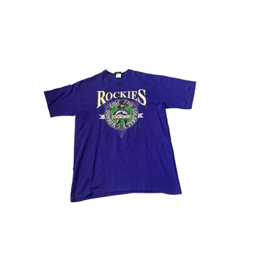 Vintage Purple MLB Rockies Tee - XL