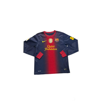2013 - 14 Barcelona Home ‘Messi’ Long Sleeve Shirt - M