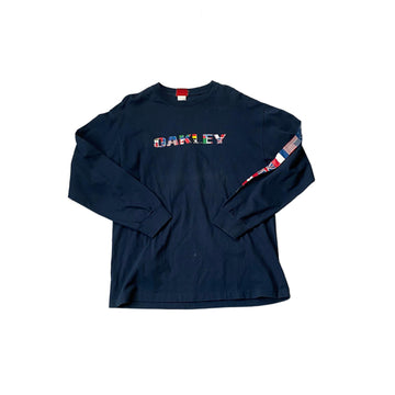 Navy Blue Oakley Long Sleeve Tee - L