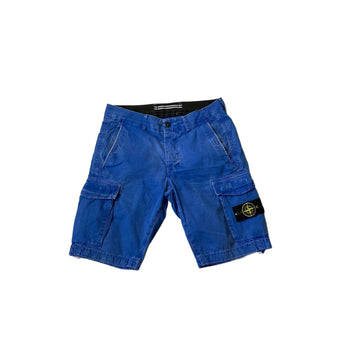 Blue Stone Island Cargo Shorts - W30