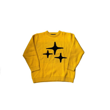 Yellow Drama Call Knitted Sweatshirt - L