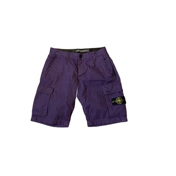 Purple Stone Island Cargo Shorts - W32