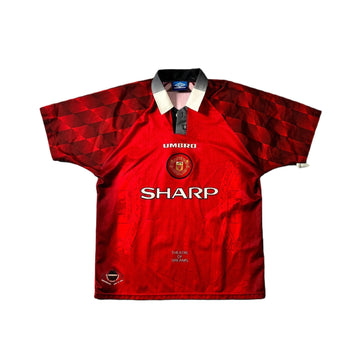 1996 - 98 Manchester United Home Shirt - L