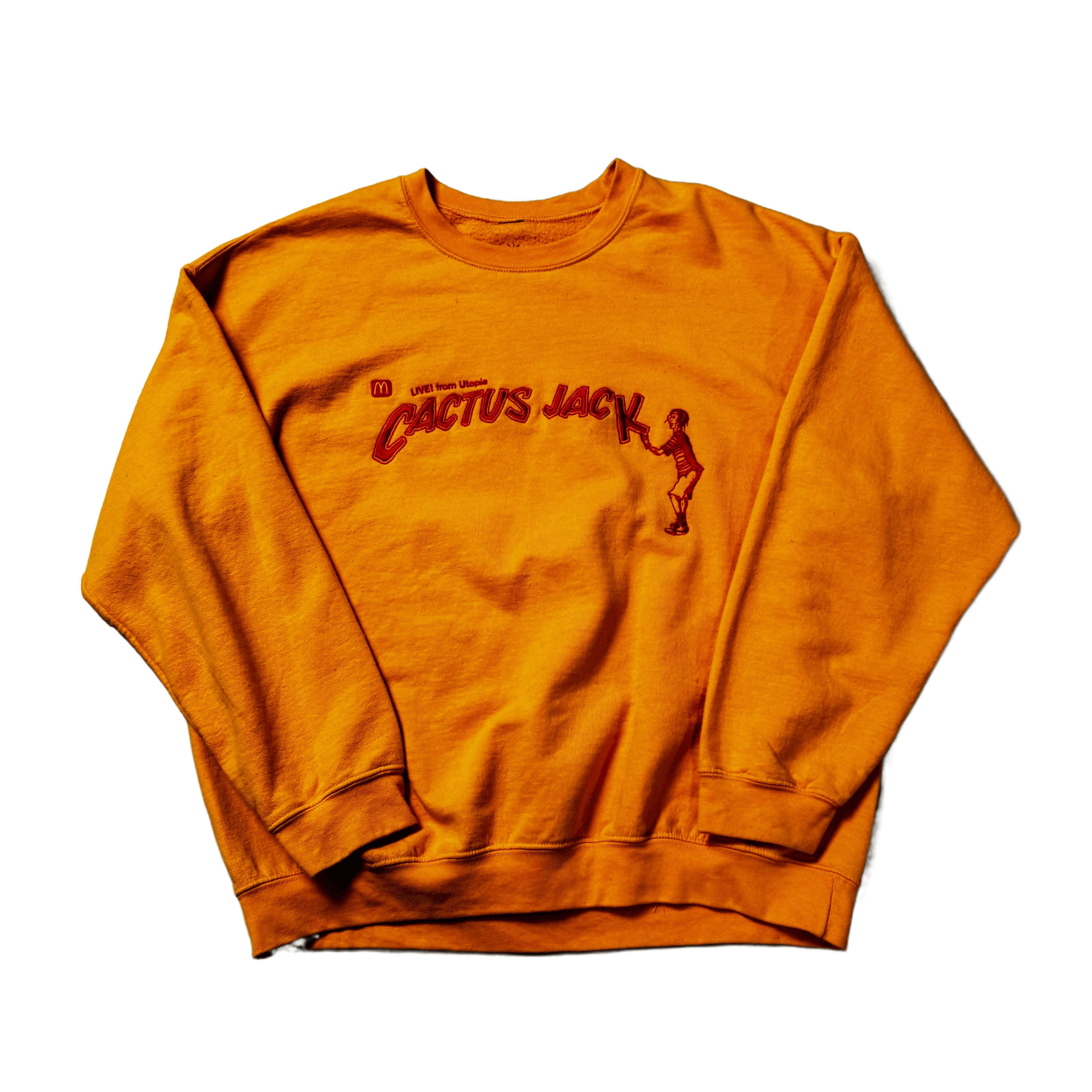 Yellow Travis Scott (Cactus Jack) x McDonalds Sweatshirt - M