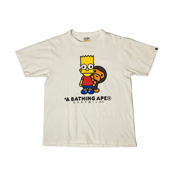 White A Bathing Ape (BAPE) x The Simpsons Tee - M