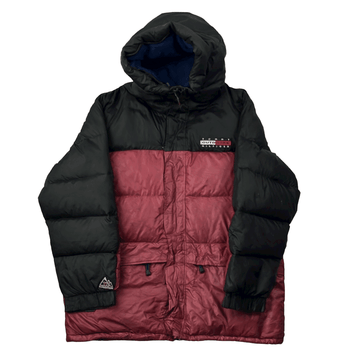 Vintage 90s Black + Red Tommy Hilfiger Outdoors Puffer Coat/ Jacket - Extra Large - The Streetwear Studio