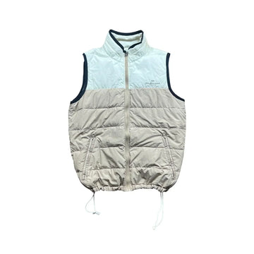 Vintage 90s White + Cream Balenciaga Reversible Puffer Gilet - Medium - The Streetwear Studio